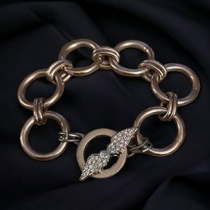 Victoria’s Secret rhinestone angel wing link bracelet
